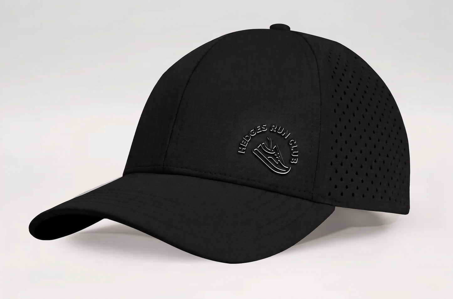 Onpeak Stealth Black X Hedges Run Club  - Black/White Duel Tone Logo